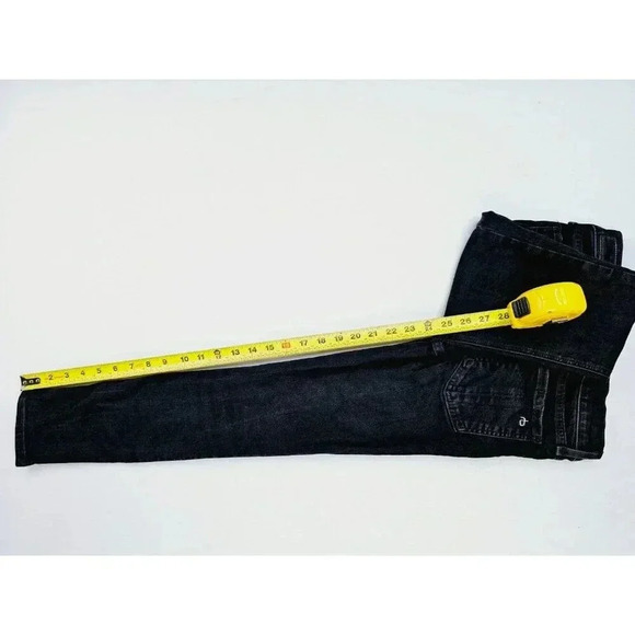 Rag & Bone Size 25X24 Women Black Ankle Skinny Embroidered Pocket Logo Jeans USA - Picture 8 of 13
